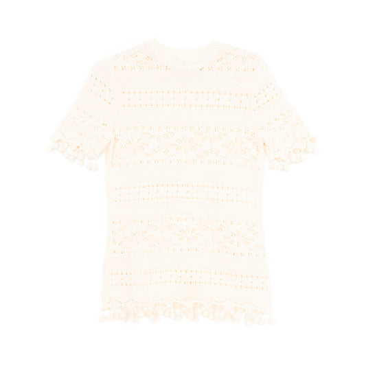 Blusa Zimmermman Renda Alça Off-White Tam.0