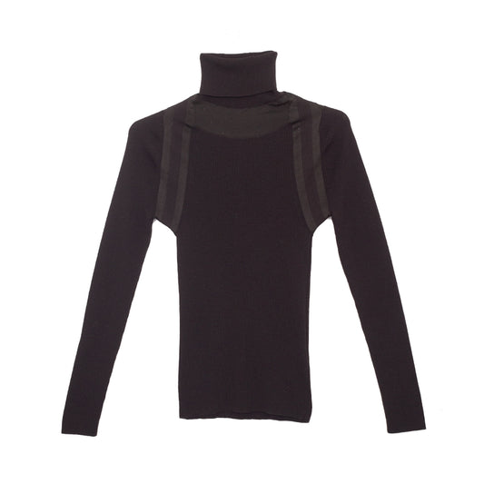 Blusa Gucci Gola Alta Verde Musgo Tam. P Br