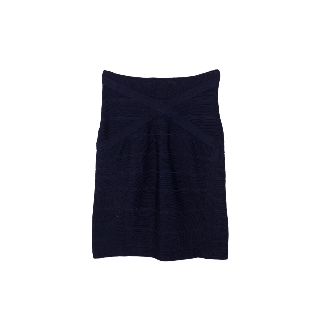 Saia Hervé Leger Azul Marinho Tam. S
