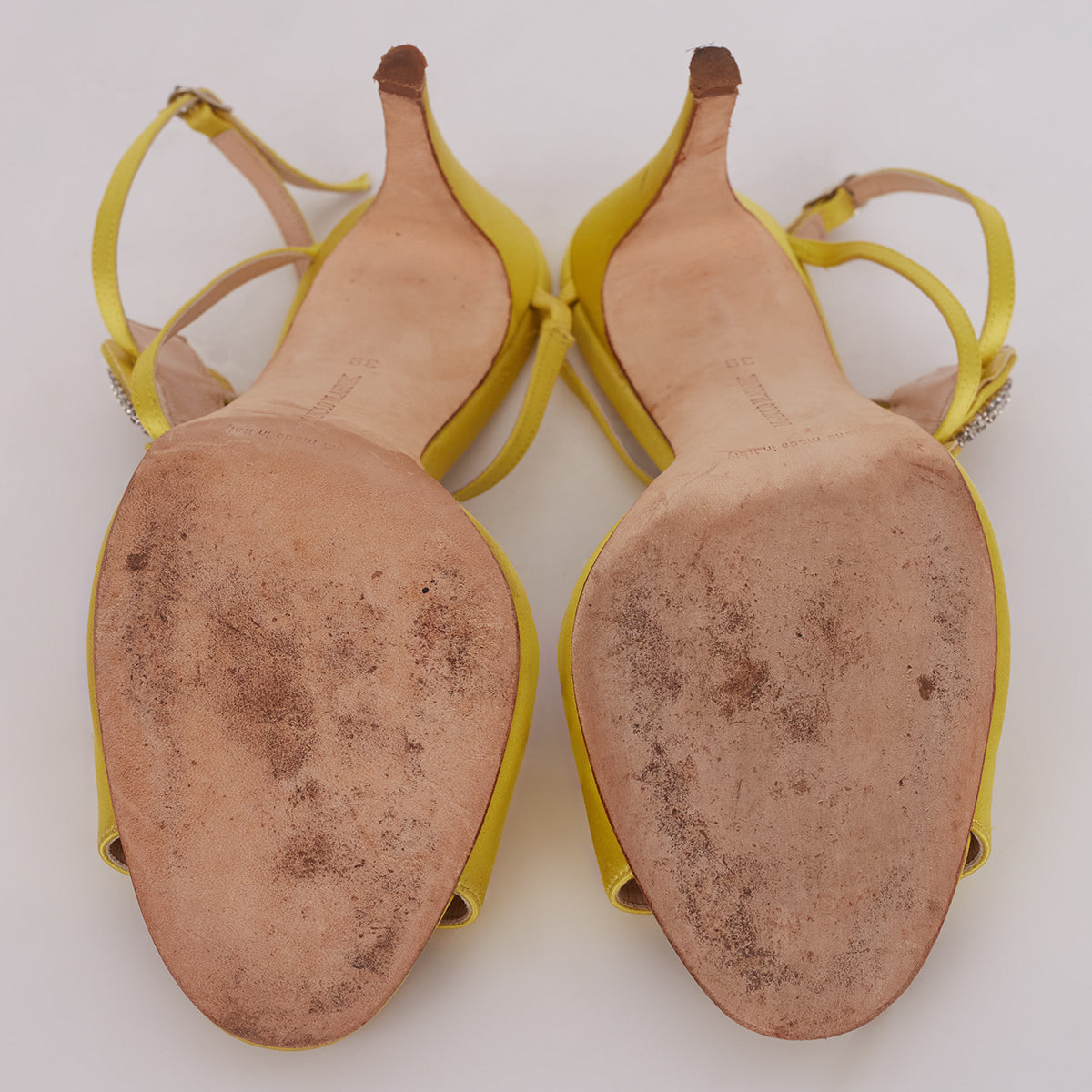 Sandália Amarela Manolo Blahnik Tam. 37,5 Br