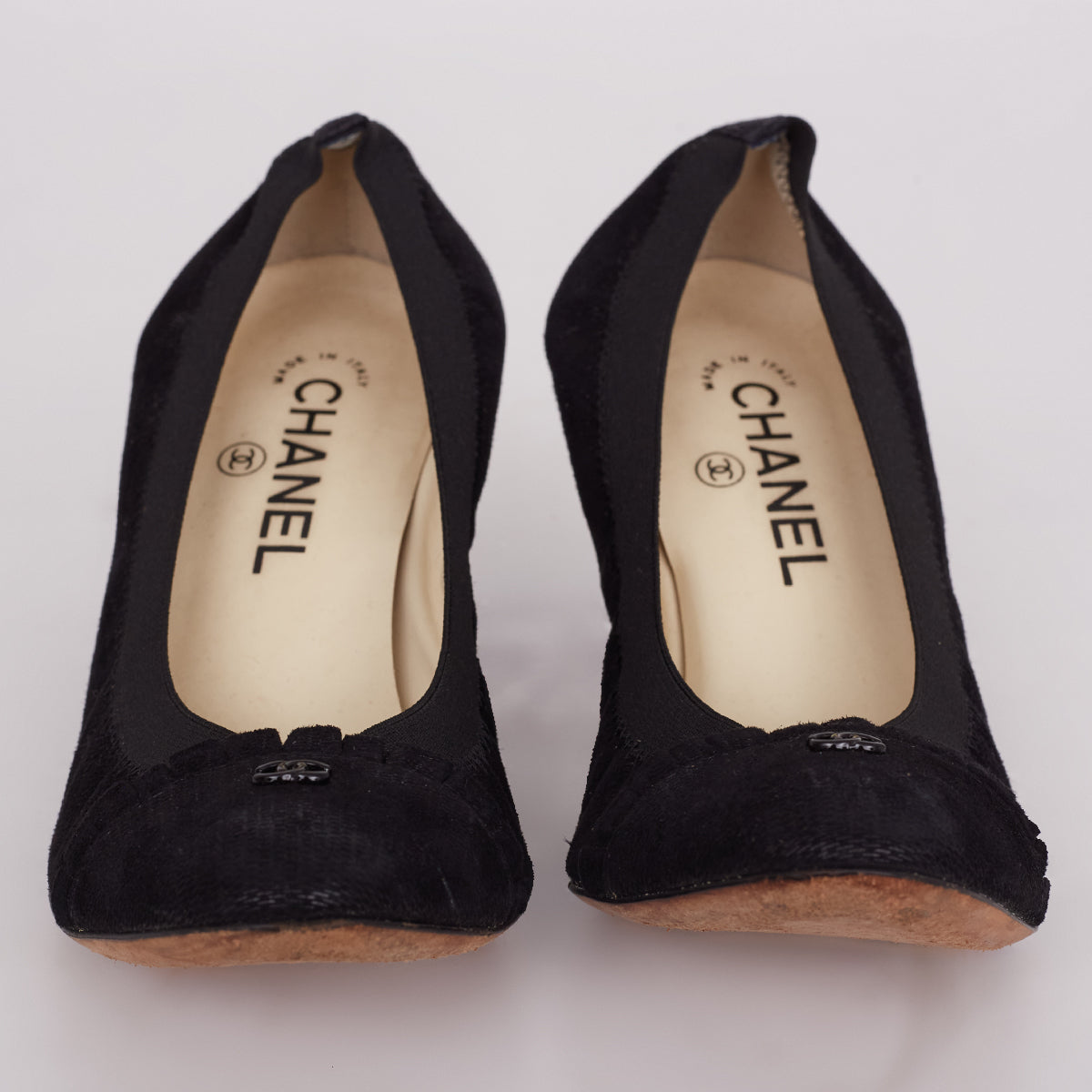 Sapato Chanel Preto c/ Elástico Tam. 37,5 Br