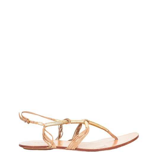 Rasteirinha Gucci c/ Tiras Douradas Tam. 40