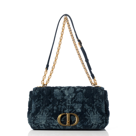 Bolsa Christian Dior Caro Bag Azul Média