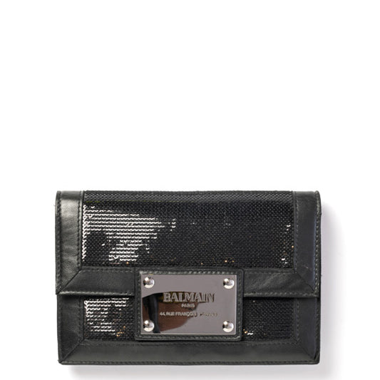 Bolsa Balmain Paetês Preta