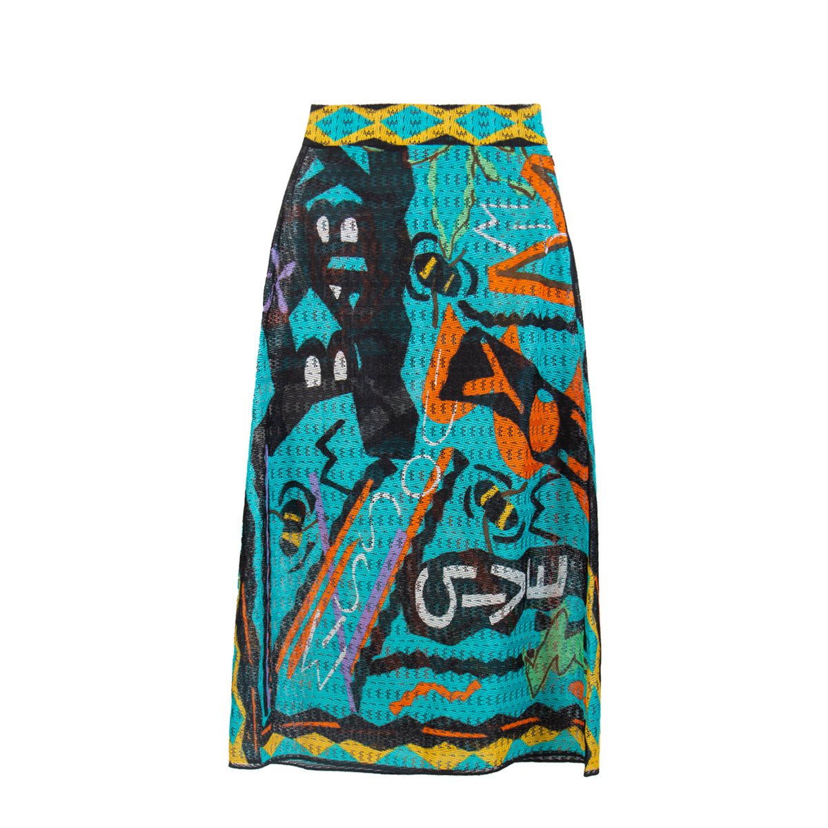 Saia Missoni Azul Colorido Tam. 38