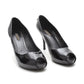 Peep Toe Louis Vuitton Preto Verniz Tam. 37,5