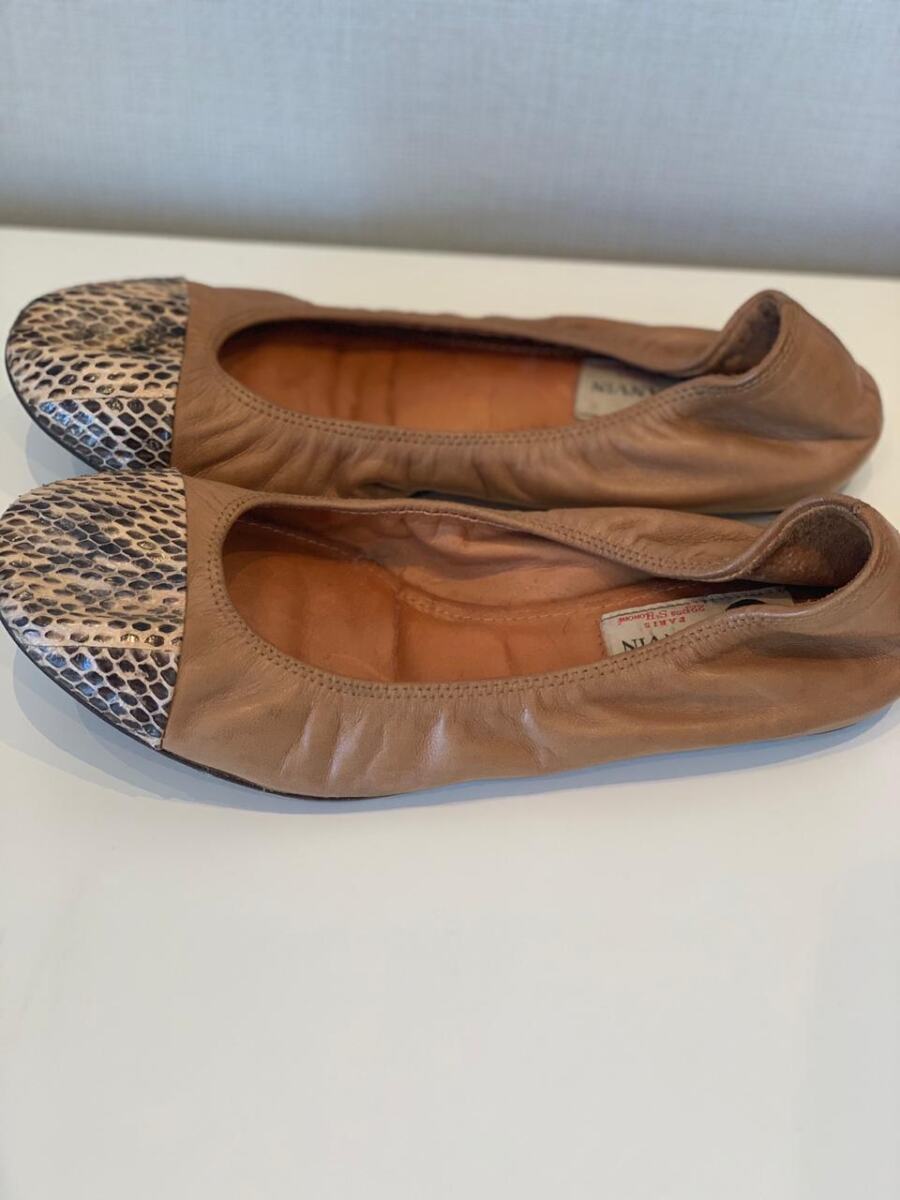 Sapatilha Lanvin Bege e Phytton Tam. 38,5