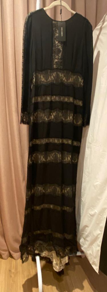 Vestido Dolce & Gabbana Dress Longo Preto Rendado Tam. 44