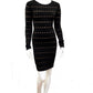Vestido Herve Leger preto manga longa