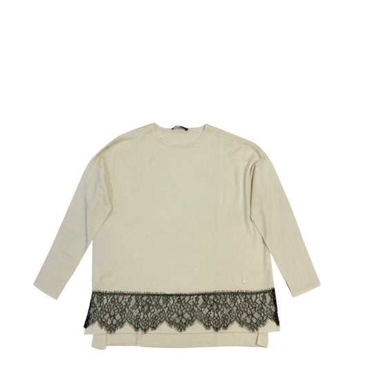 Blusa Carolina Herrera Creme e Preto Tam. M