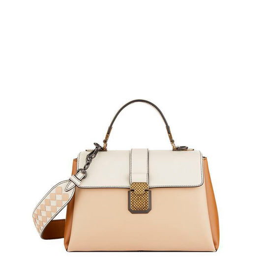 Bolsa Bottega Veneta Piazza Bege e Creme Média