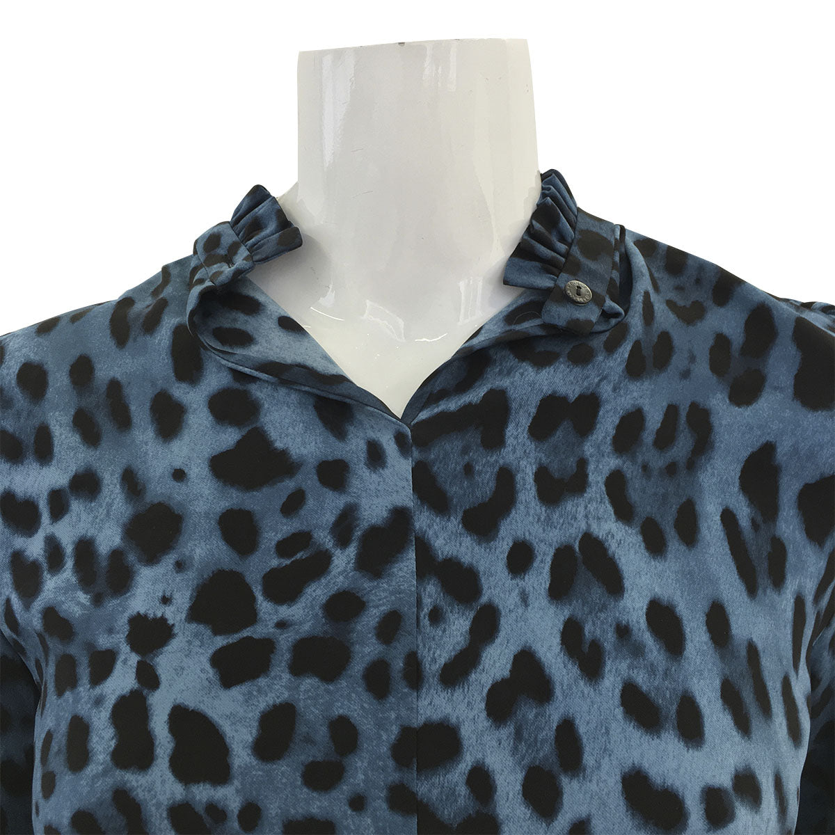Camisa Dolce & Gabbana Animal Print Azul Tam. 38