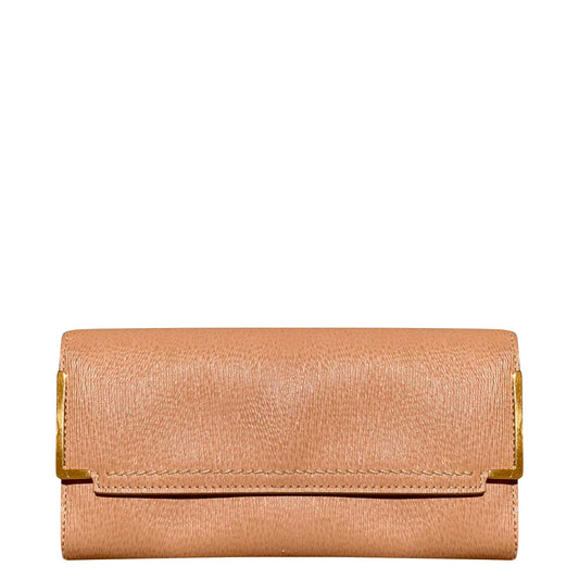 Carteira Lanvin Bege com Dourado