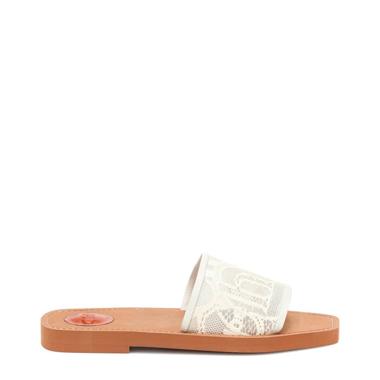 Rasteirinha Chloé Flat Woody Lace Tam. 35Br
