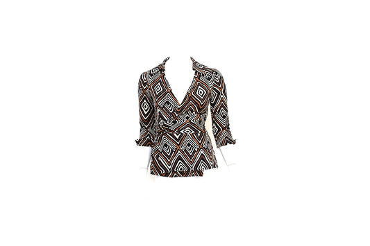 Blusa Diane Von Furstenberg Marrom Tam. 40 Br