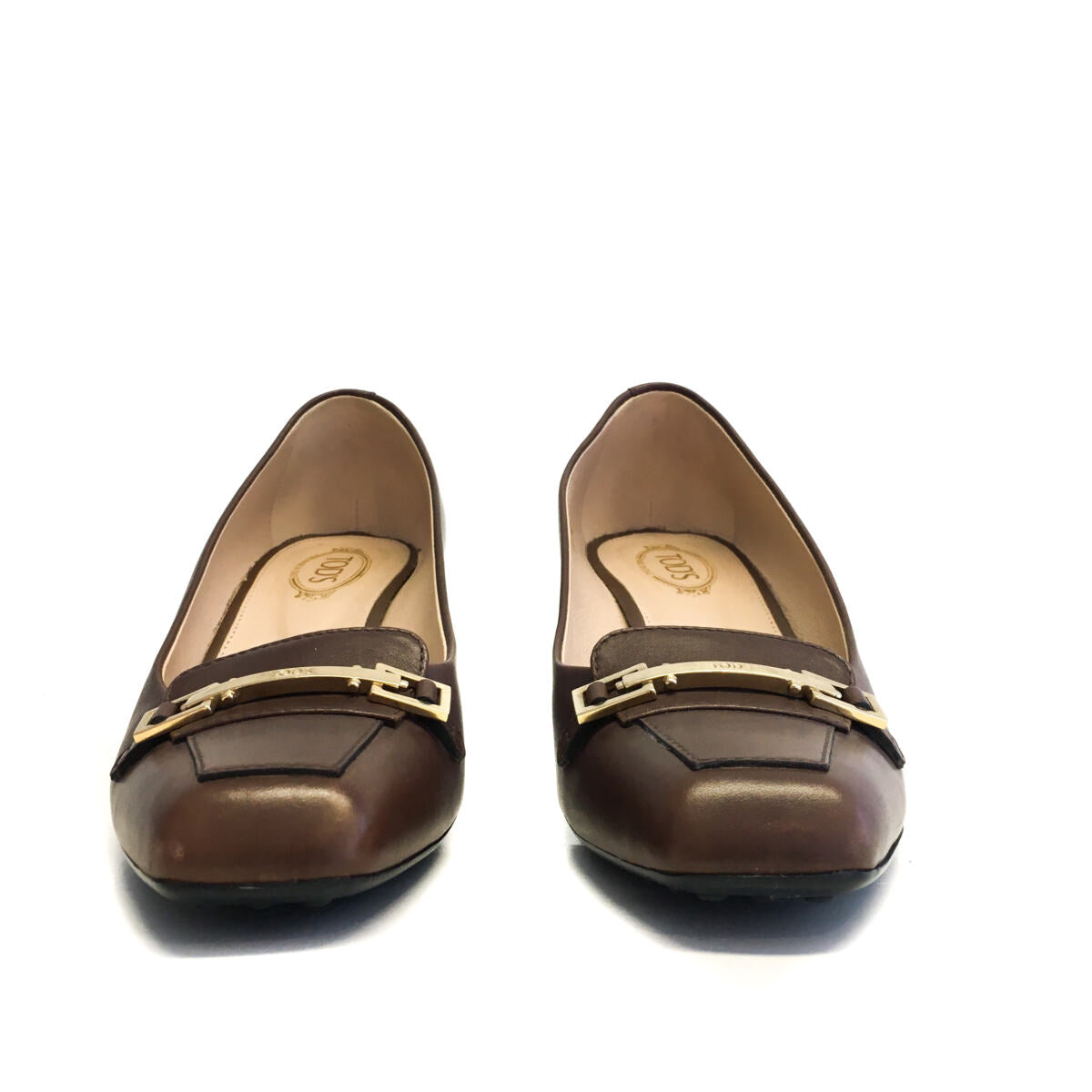 Sapato Tod's Marrom e Dourado Tam. 36