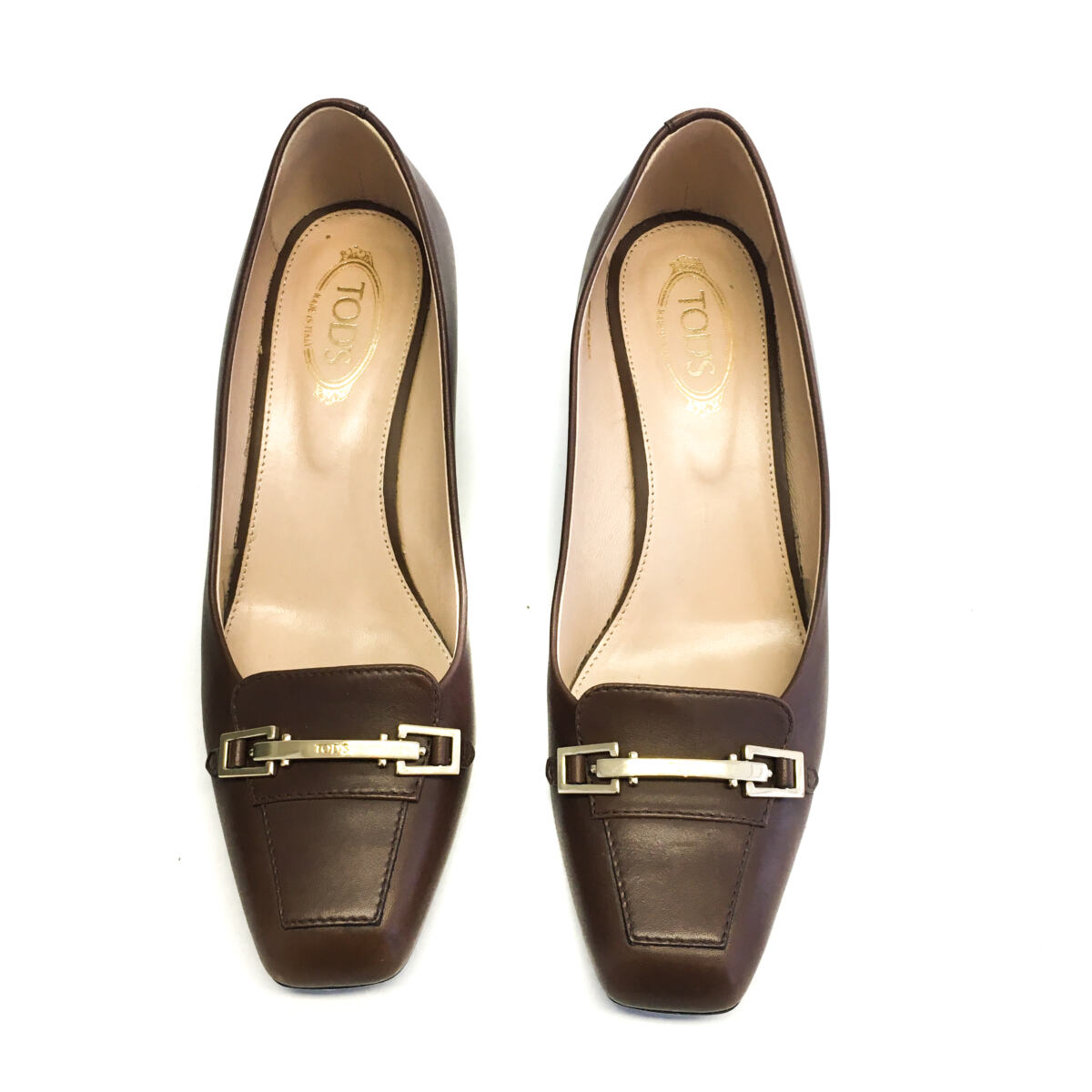 Sapato Tod's Marrom e Dourado Tam. 36