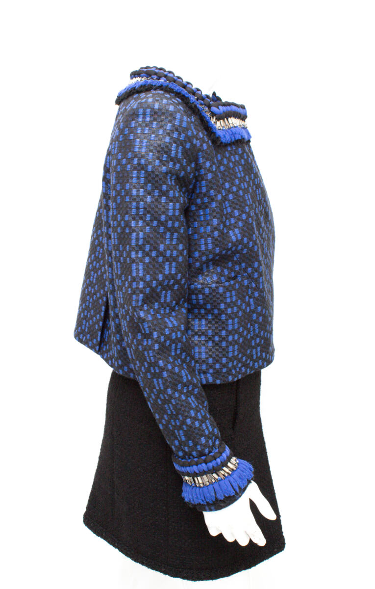 Casaco Matthew Williamson Azul e Preto Tam. 46 Br