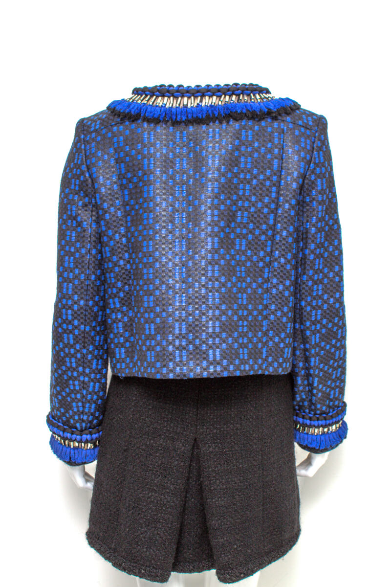 Casaco Matthew Williamson Azul e Preto Tam. 46 Br