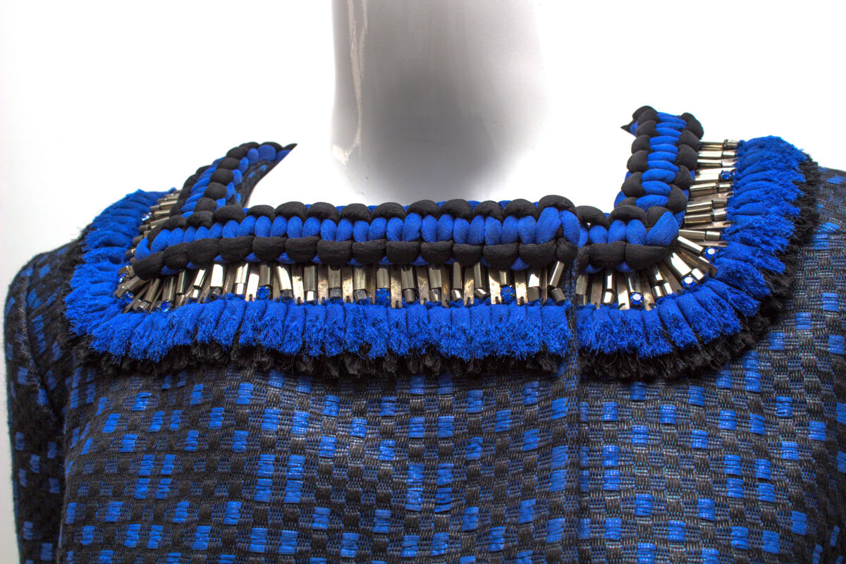 Casaco Matthew Williamson Azul e Preto Tam. 46 Br