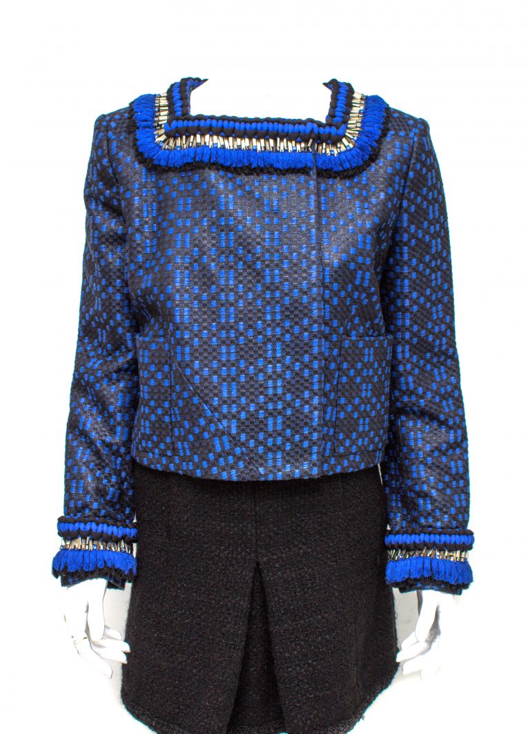 Casaco Matthew Williamson Azul e Preto Tam. 46 Br