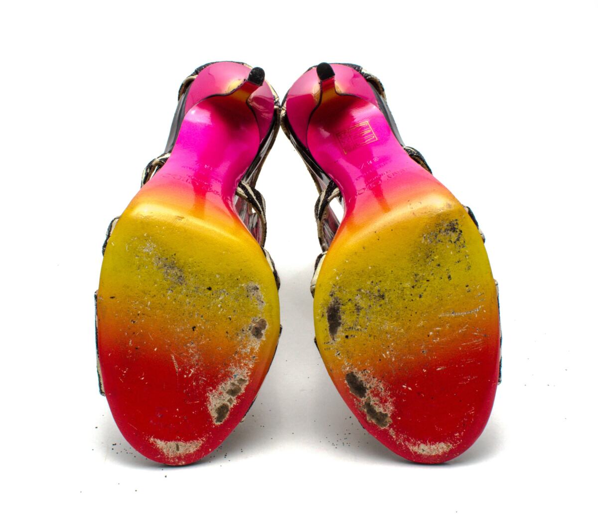 Sandalia Jimmy Choo Animal Print e Glitter Tam. 38,5