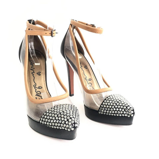 Sapato Scarpin Lanvin Transparente com Caramelo Tam. 38,5