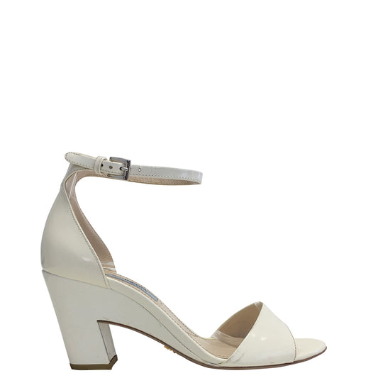 Sandália Prada Branco Verniz Tam. 37