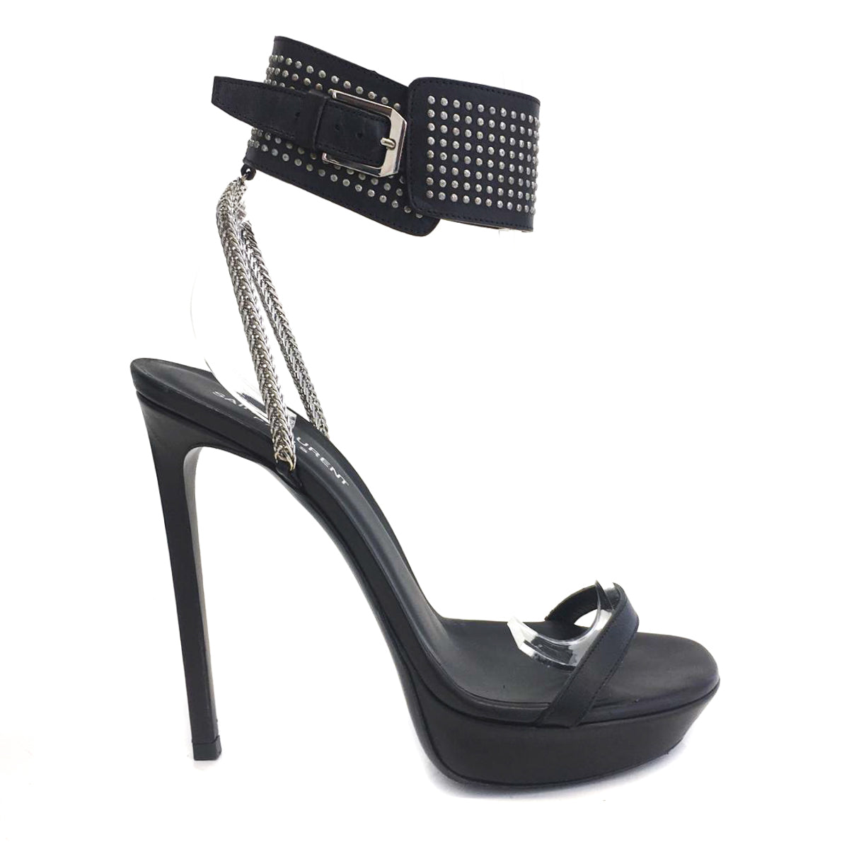 Sandália Saint Laurent Preta Tam. 37 BR