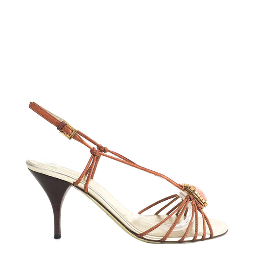 Sandália Valentino Dourado e Terracota Tam. 38