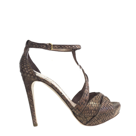 Sandália Miu Miu Phytton Marrom Tam.41