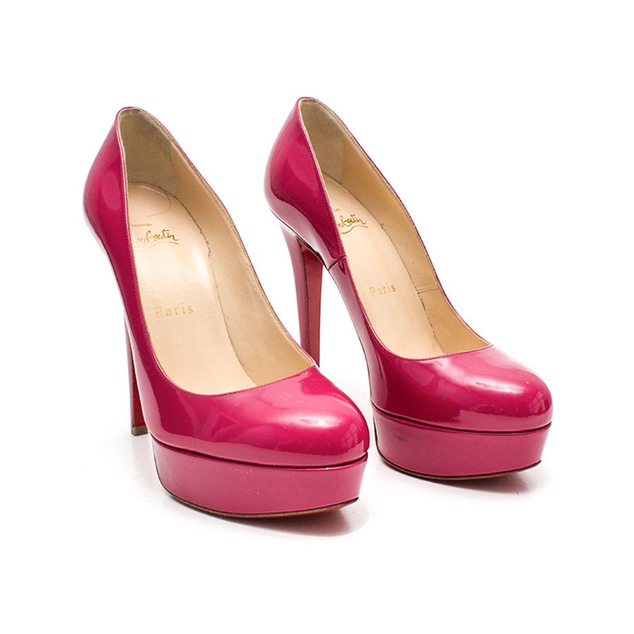 Scarpin Louboutin Verniz Pink Tam. 37,5