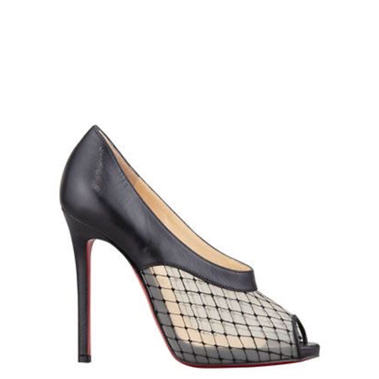Sapato Christian Louboutin Tela Preta Tam. 38,5