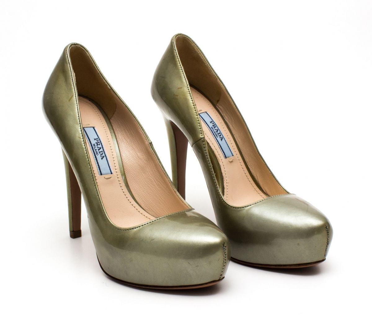 Sapato Prada Verde Verniz Tam. 35