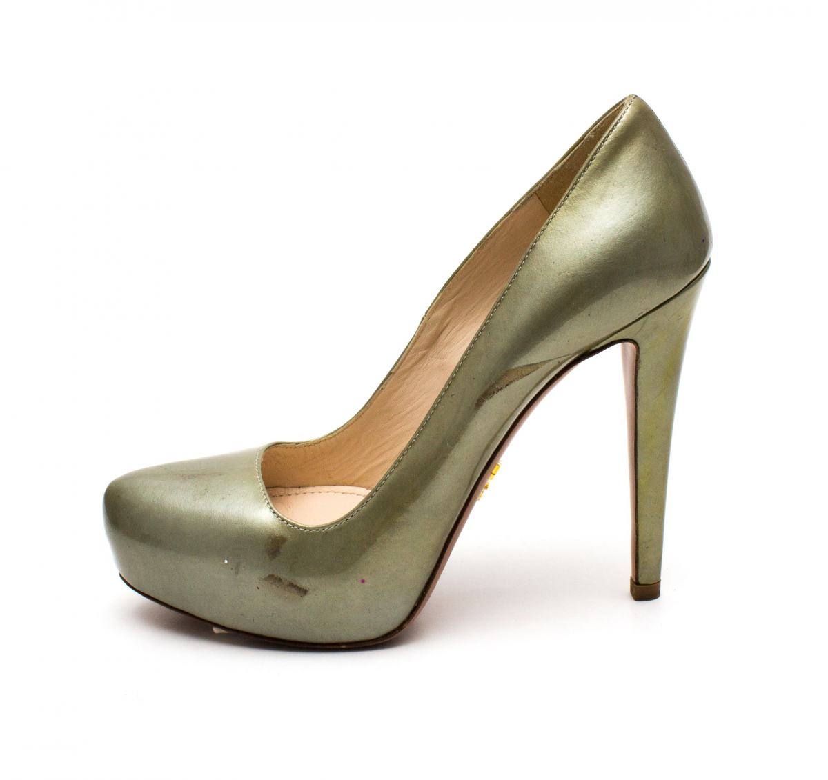 Sapato Prada Verde Verniz Tam. 35
