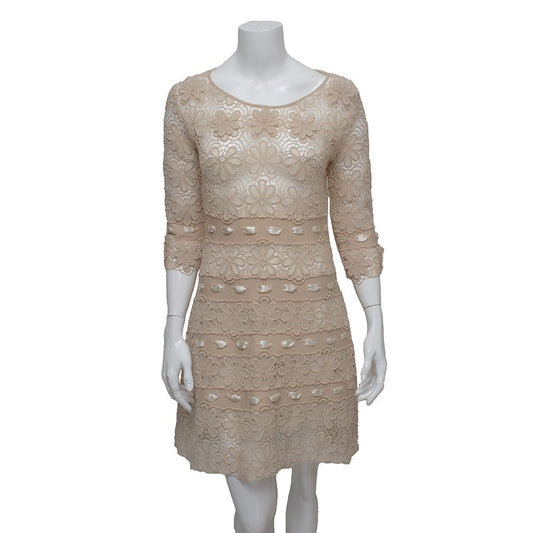 Vestido Christian Dior bege Tam. 44 Br