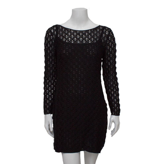 Vestido Missoni Preto Manga Longa Tam. 44