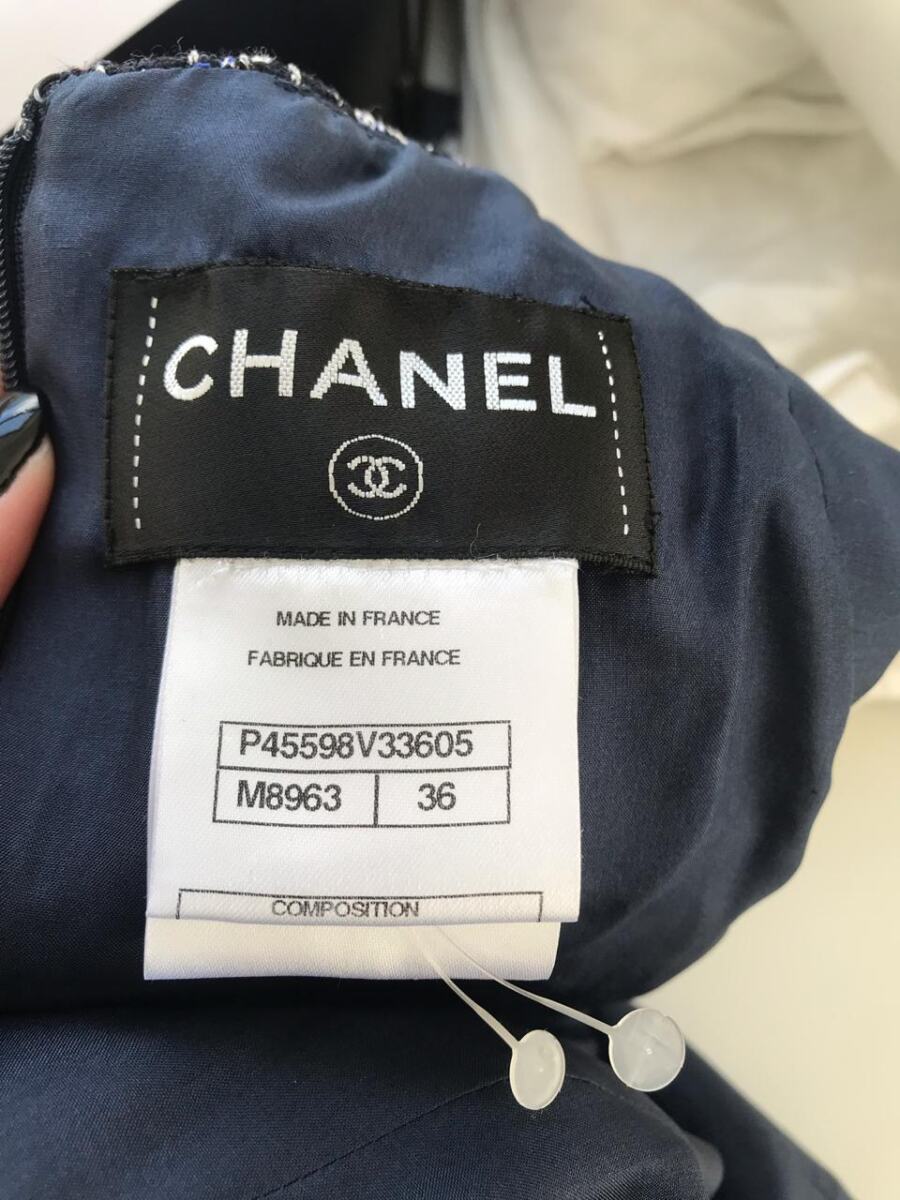 Vestido Chanel Azul Tam.36