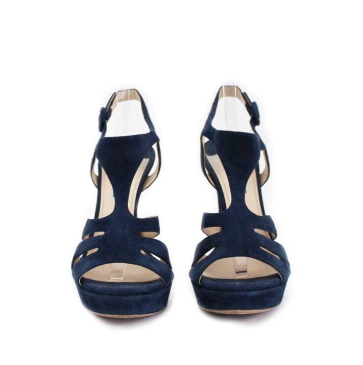 Sandália Prada Azul Camurça Tam. 36,5 Br